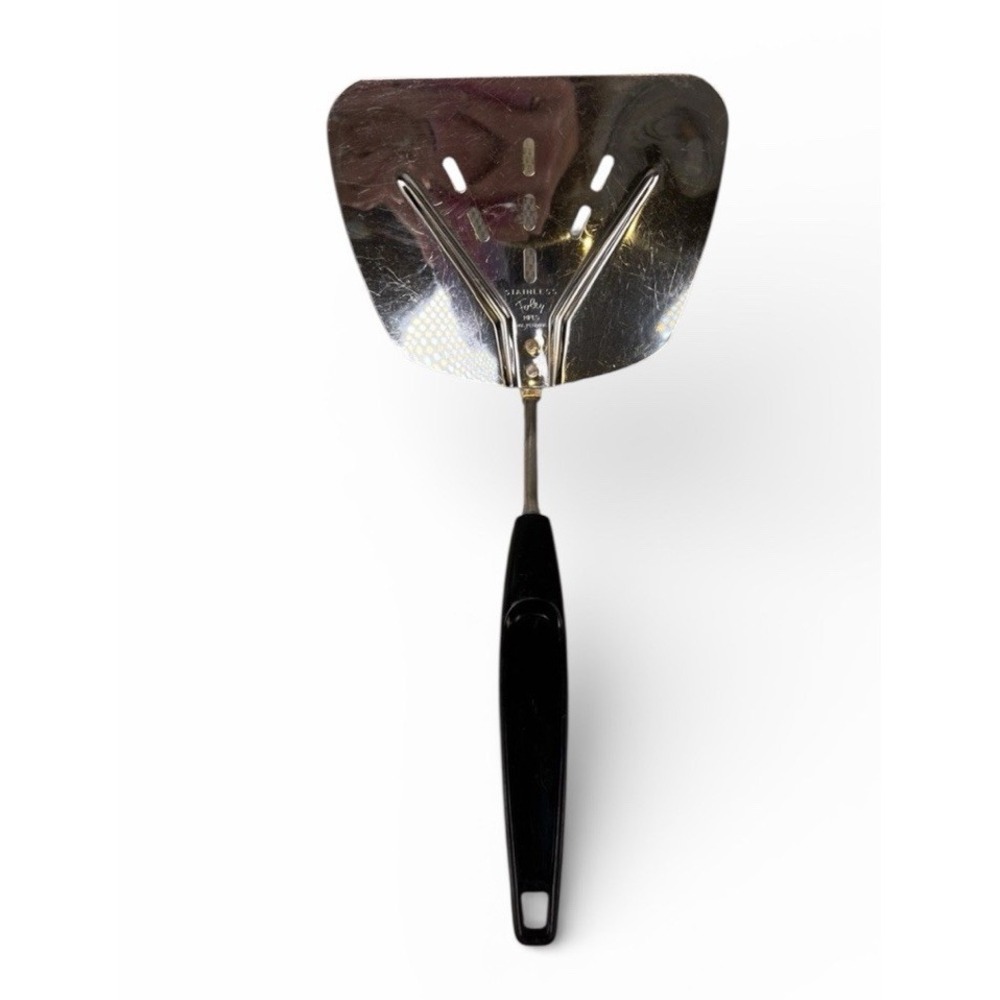 Vintage Foley Stainless Steel Wide Slotted Spatula Turner Flipper USA